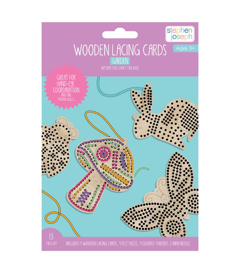 STEPHEN JOSEPH Wooden Lacing Card - Garden