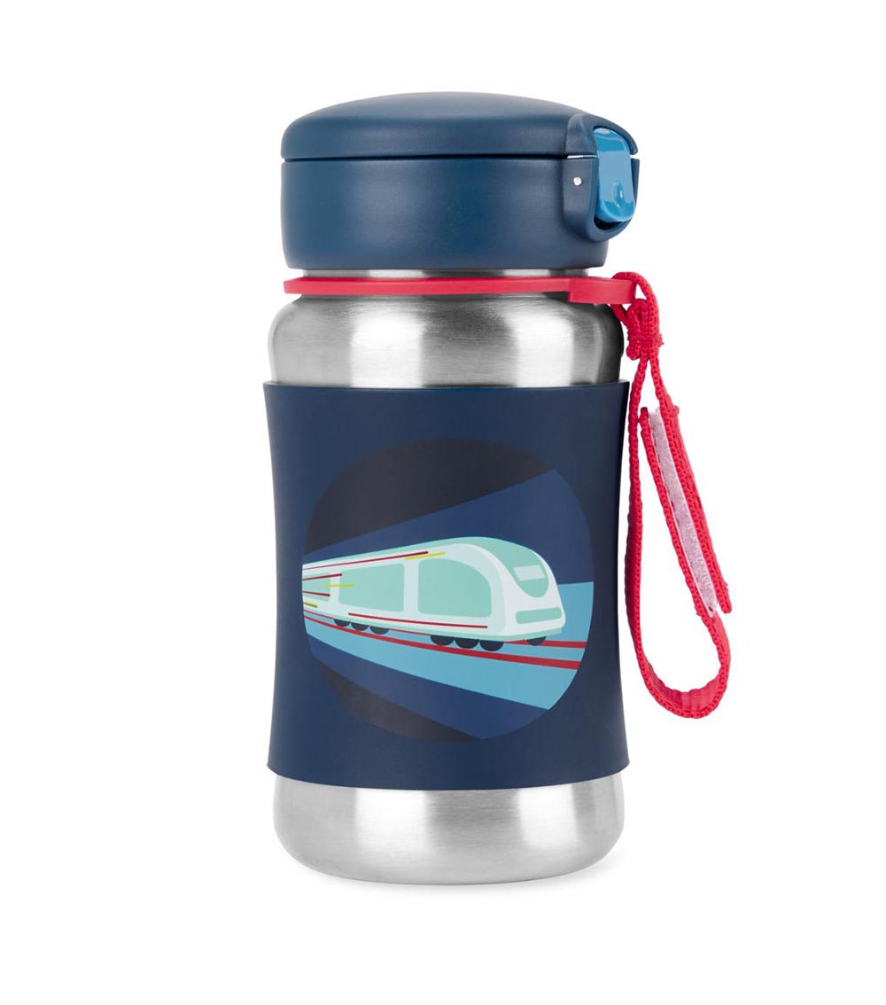SKIP HOP Spark Style Stainless Steel Straw Bottle - Train