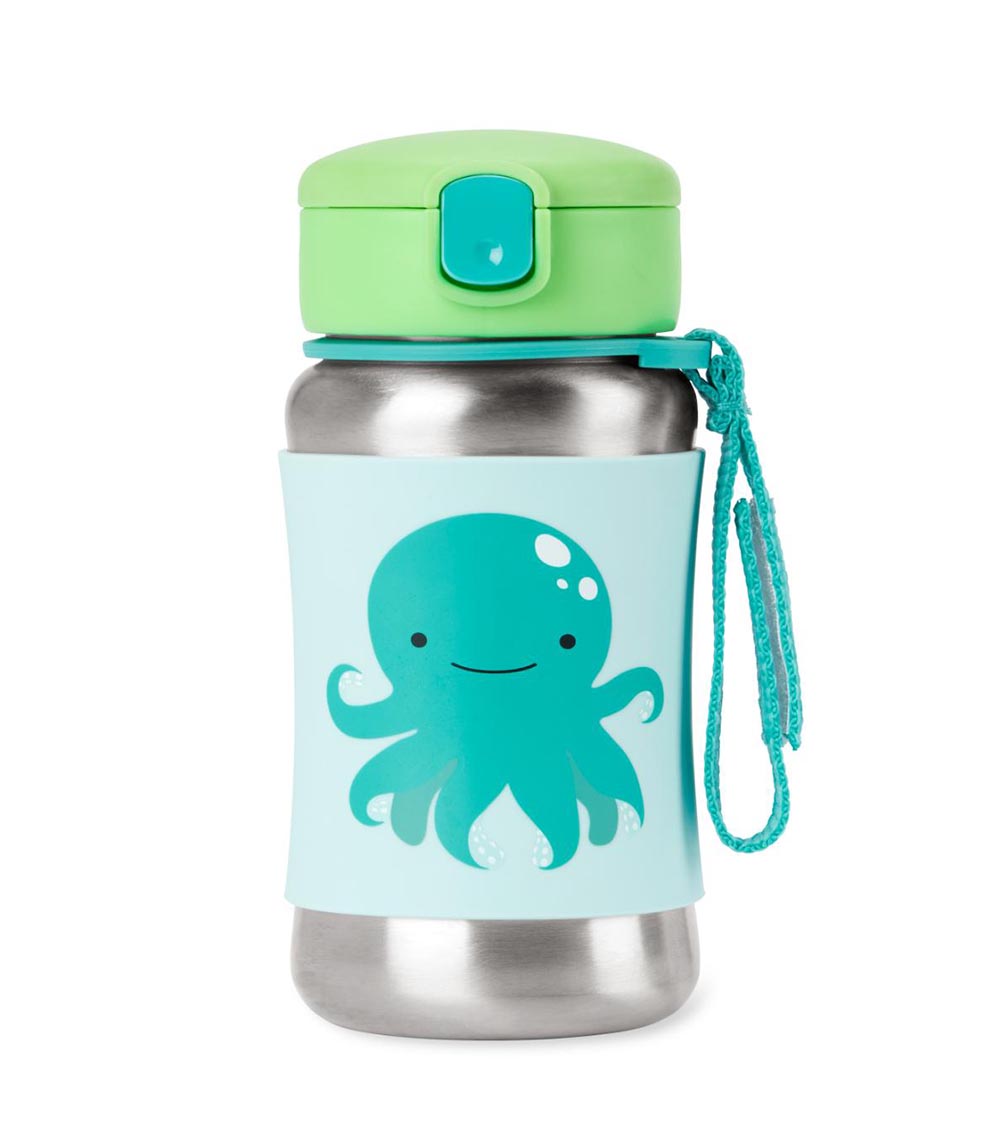SKIP HOP Stainless Steel Straw Bottle - Octopus