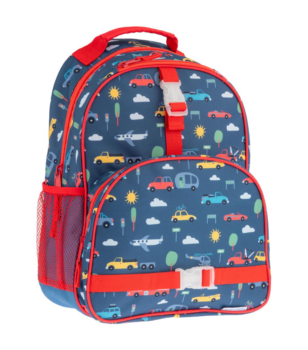 STEPHEN JOSEPH All-Over Print Backpack - Transportation, Adjustable Strap (3 Years+)