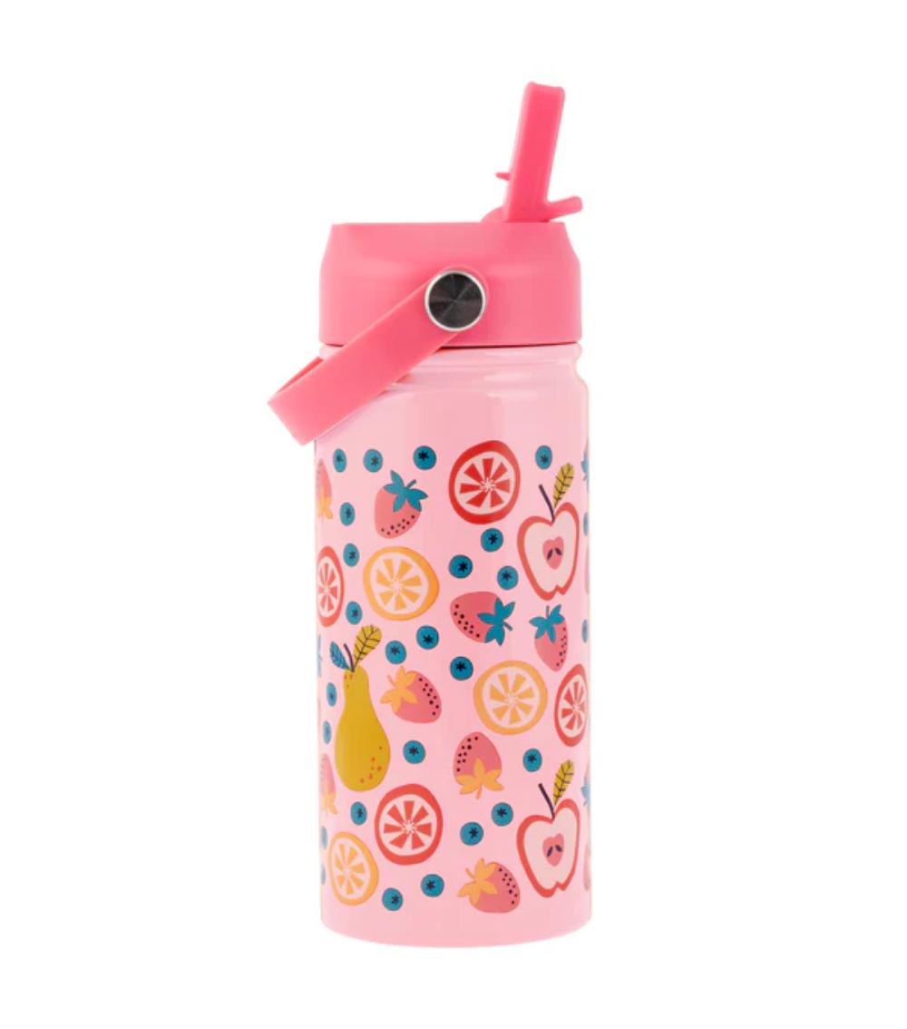 STEPHEN JOSEPH Stainless Steel Bottle with Handle -  Fruit (414 ml), Insulated (3 Years+)
