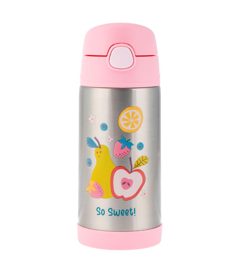 STEPHEN JOSEPH Stainless Steel Bottle - Fruit (350 ml), Double Wall (3 Years+)