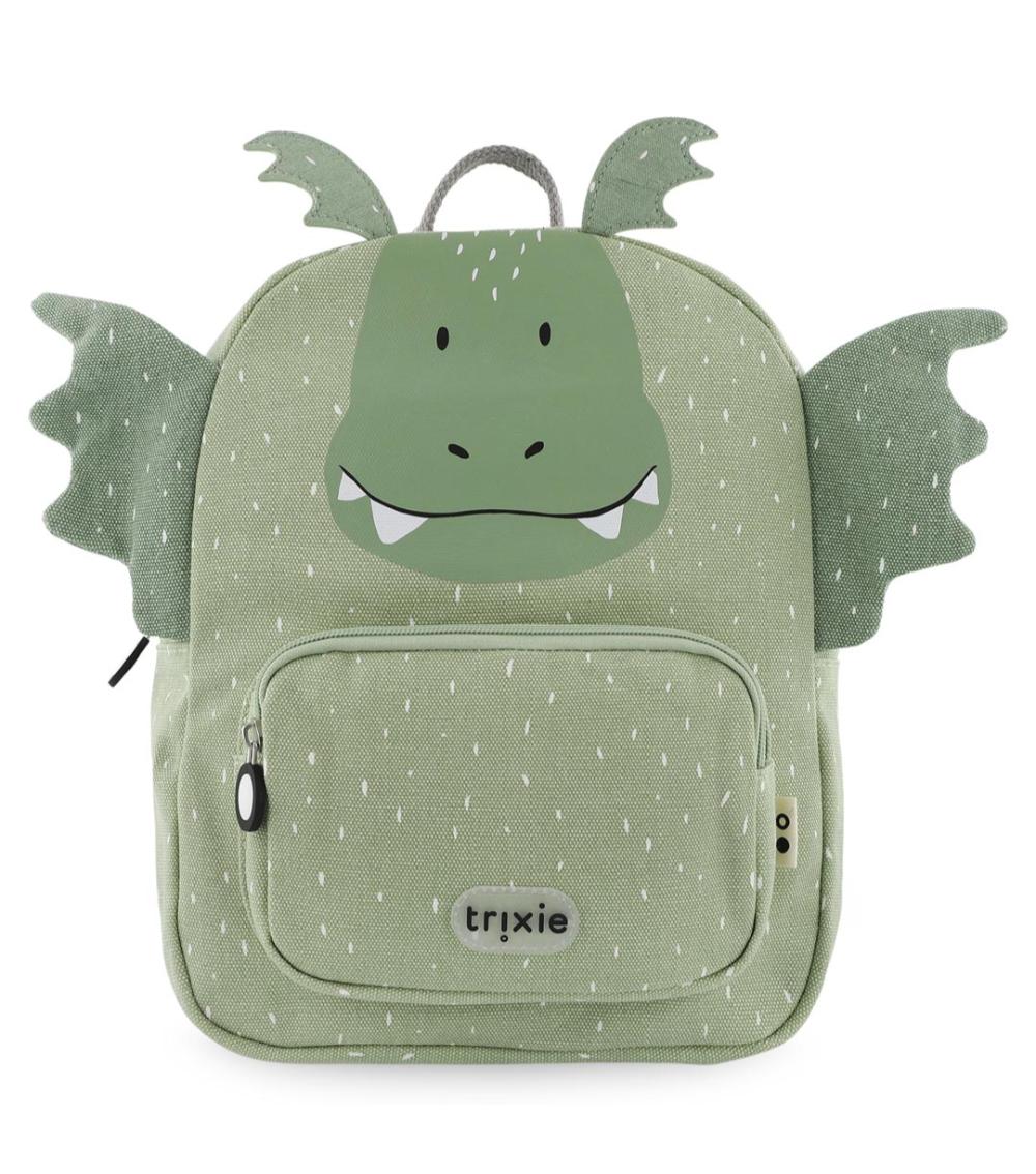 TRIXIE Mr. Dragon Regular Kids Backpack - Adjustable Straps, Carry Handle, Zipper Closure (3Years+)