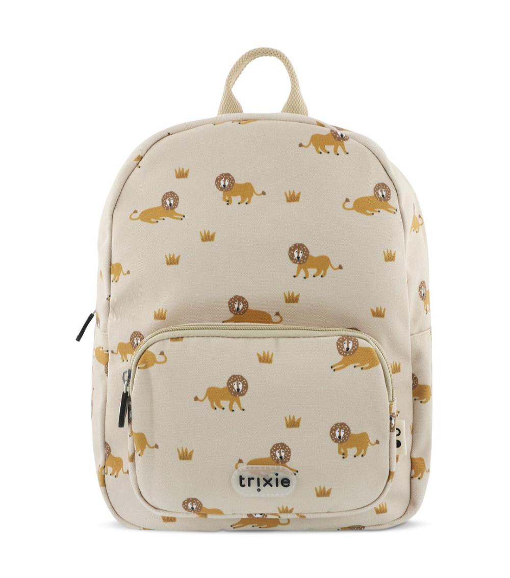 TRIXIE Lively Lion Kids Backpack - Adjustable Straps, Carry Handle, Zipper Closure (3Years+)