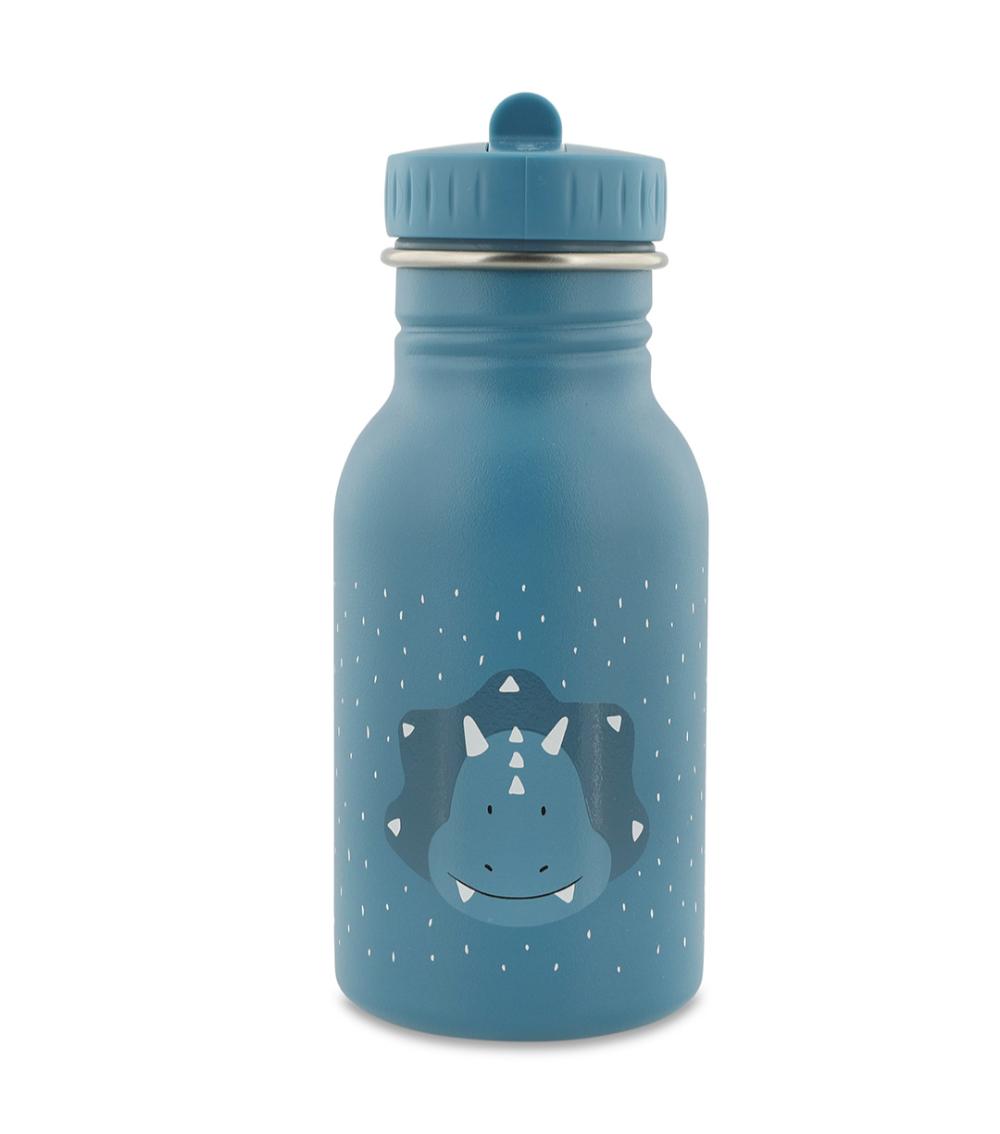 TRIXIE Mr. Triceratops Tritan Water Bottle - 350ml, Lightweight, Dishwasher Safe, Leakproof (3 Years+)