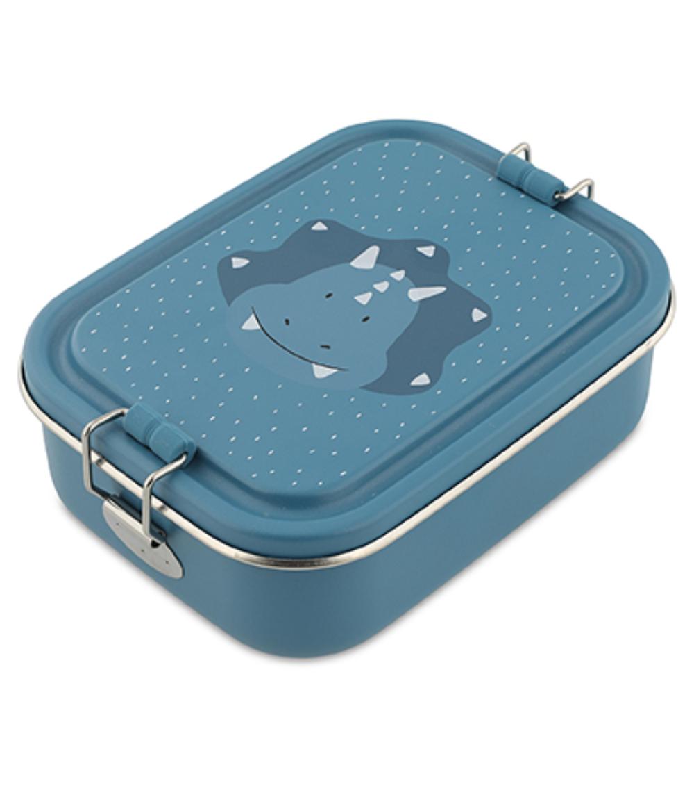TRIXIE Mr. Triceratops Small Stainless Steel Lunch Box - Durable, Buckles with Silicone (3 Years+)