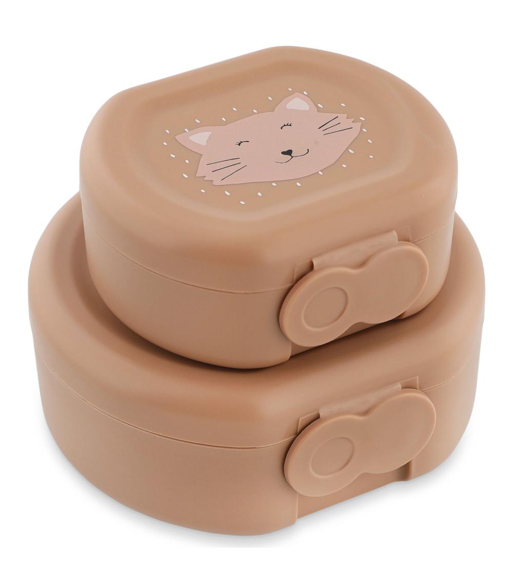 TRIXIE Mrs. Cat 2-Piece Snack Box with Clip - Dishwasher Safe (3 Years+)
