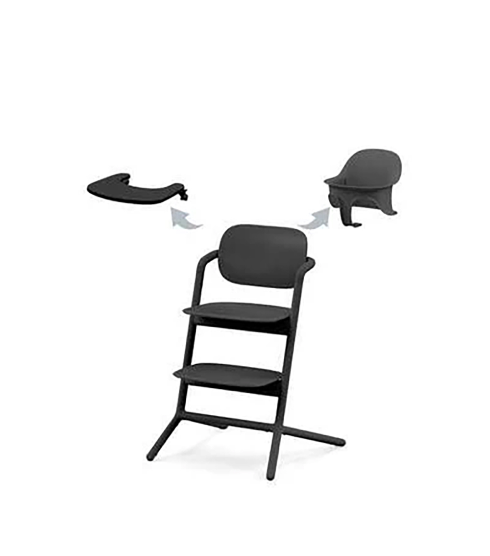 CYBEX Lemo 3 in1 High Chair, Black, Adjustable Seat (6 months+)