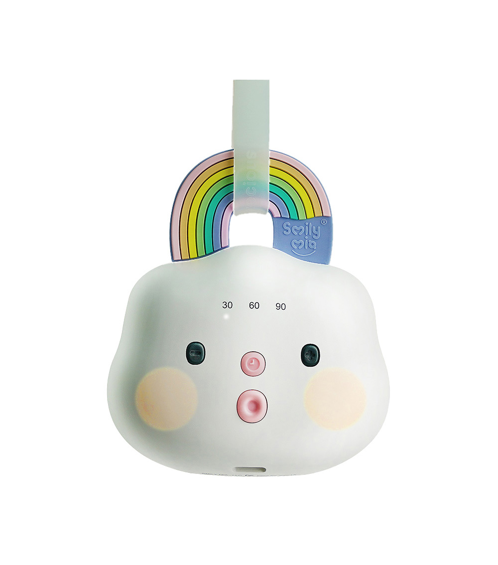 SMILY MIA Rainbow Cloud Baby Noise Machine With Night Light, White (3M+)