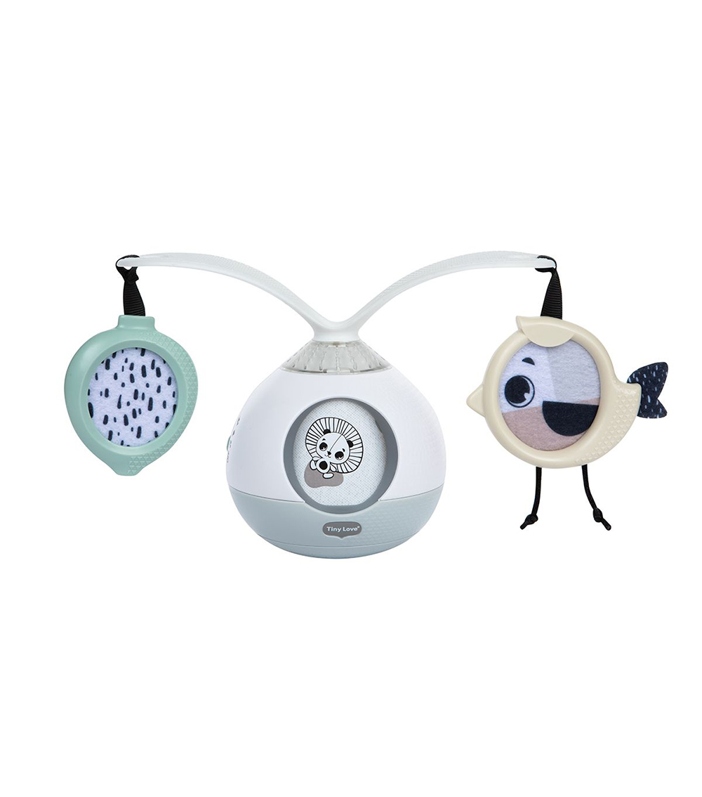 TINY LOVE Tummy Time Mobile Entertainer, Black & White, Peek-a Boo Window (0+ Months)