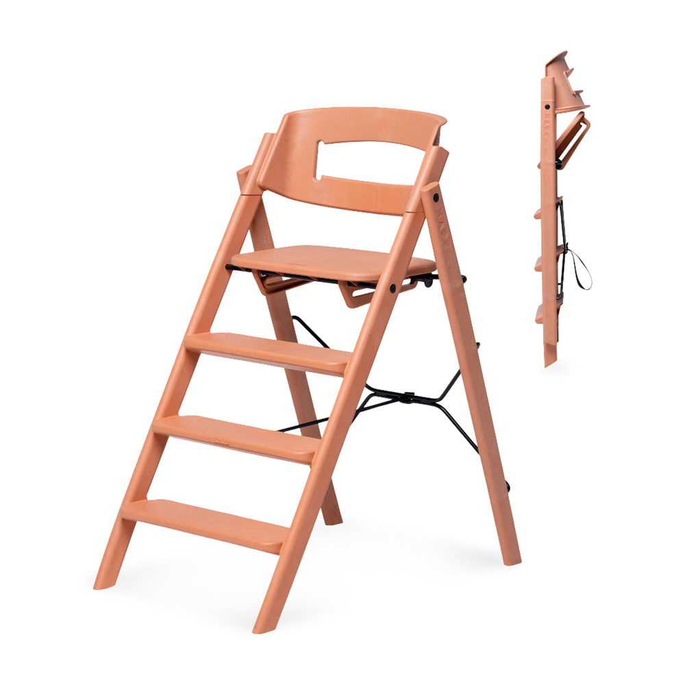 KAOS Klapp Highchair Recycled - Adjustable, Terracotta Pink (0+ months)