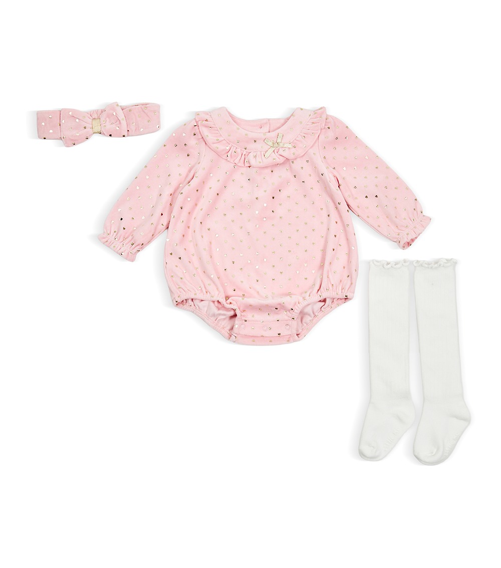 LITTLE ME Baby Girl Shine Bubble Set, Pink