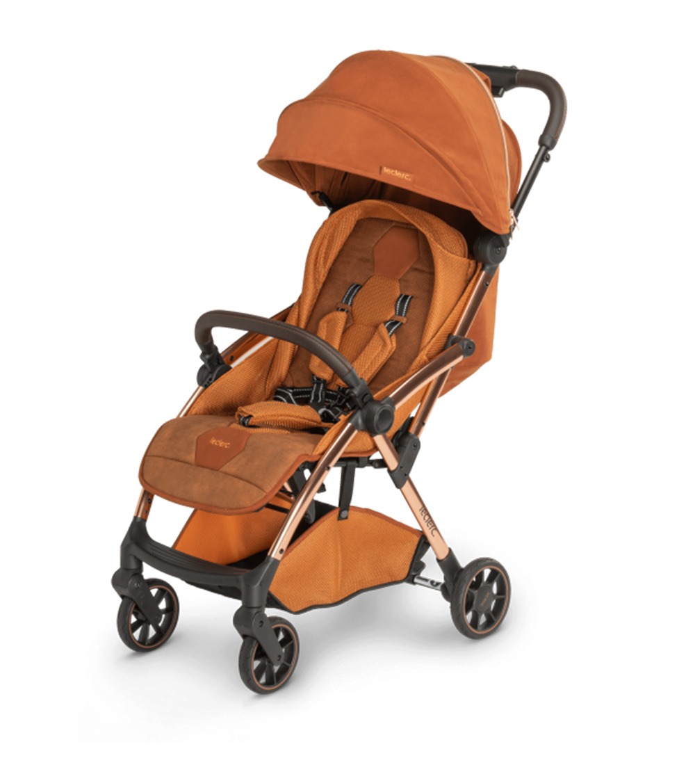 LECLERC Baby HEX Stroller - Sporty/Urban Compact Buggy, (One-Hand Fold), Magnetic Buckle, Brown (6 months+)